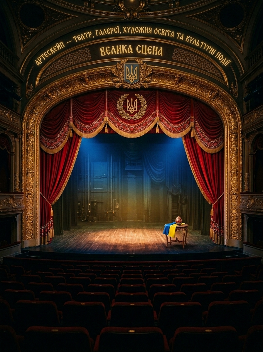 Dramatic theater stage